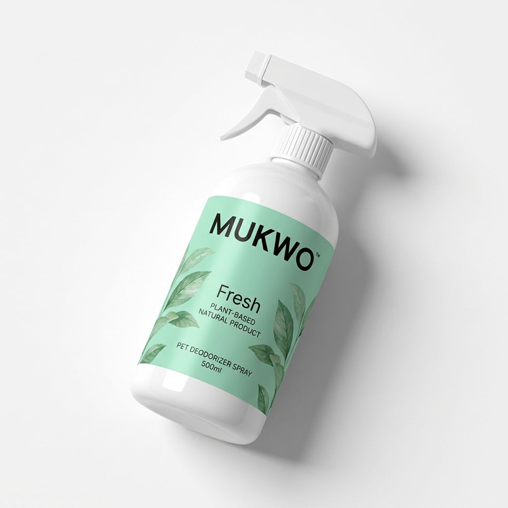 MUKWO Fresh Litter Box Deodorizer - 72h Plant-Based Odor Control, 500ml